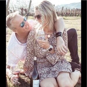 Sz M Wishlist Brown Ruffled Layered Pull On Skirt Elastic Waist CUTE!